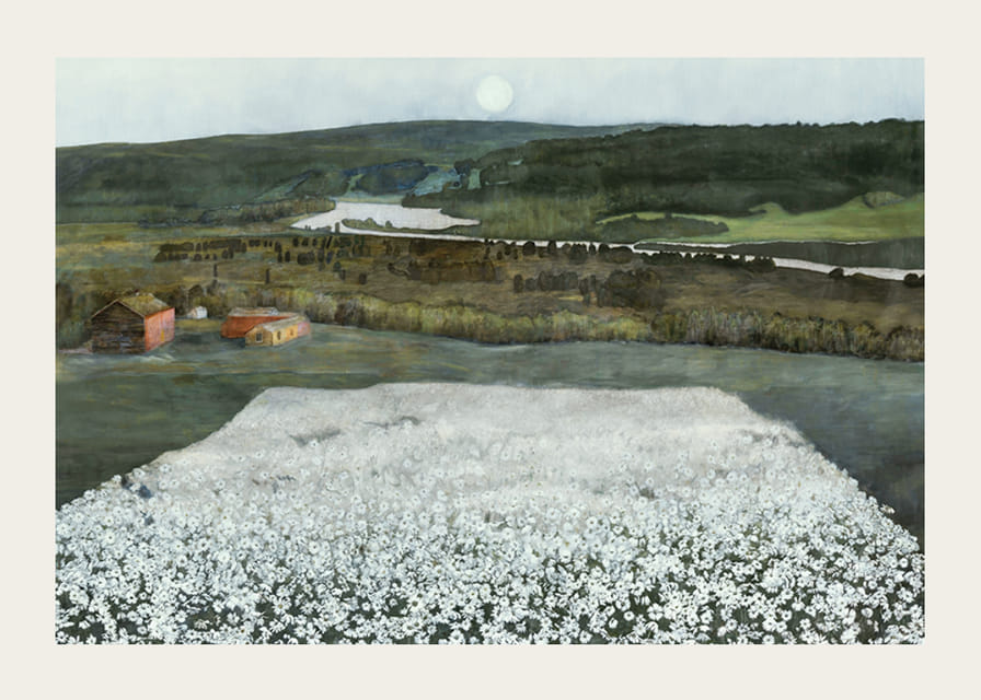 Flower Meadow in the North By Harald Sohlberg-12