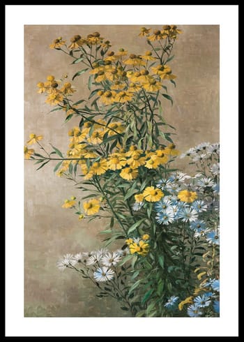 Poster Fall Flowers By Gunnar Gunnarsson Wennerberg