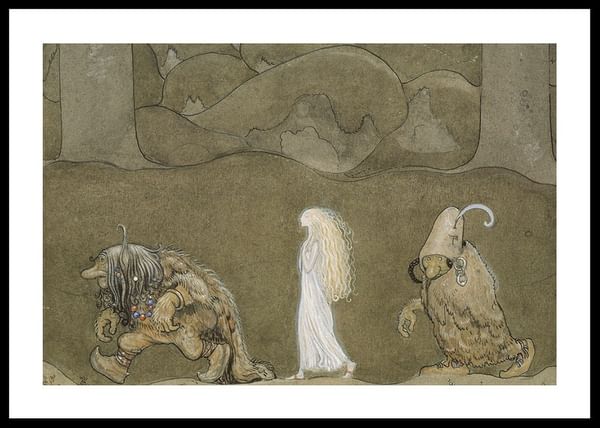 Poster The Princess And The Troll By John Bauer