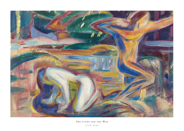 Plakatas Pre-study for the War By J.A.G. Acke