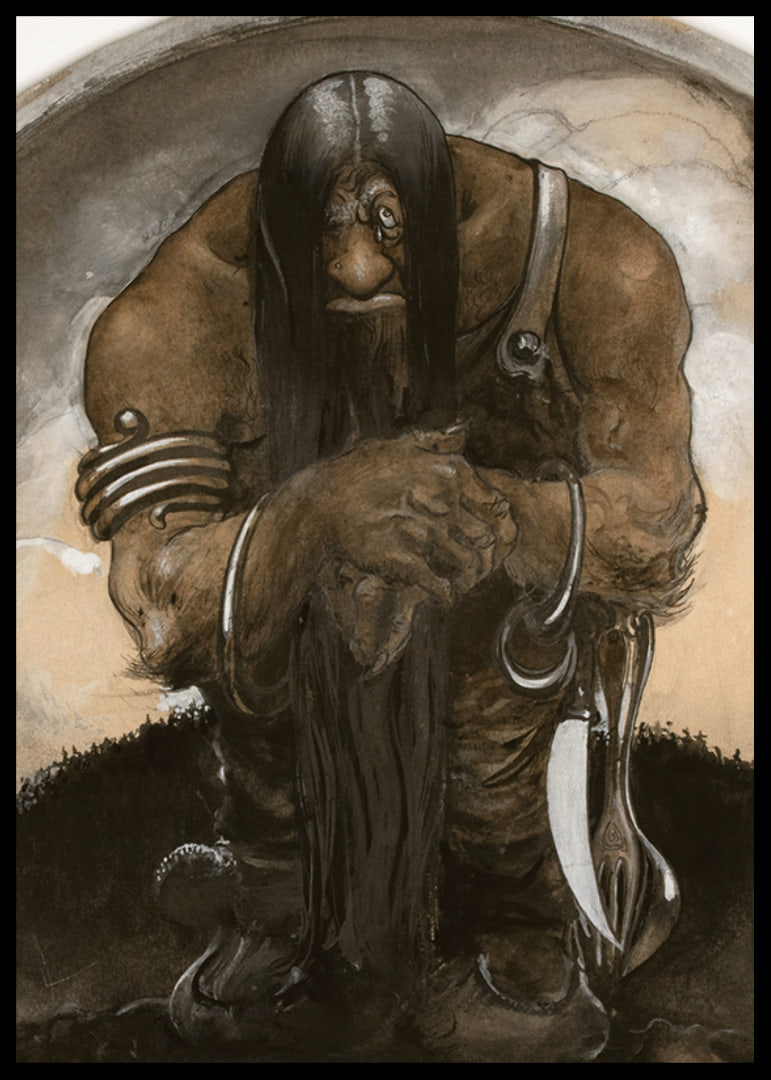 An Old Mountain Troll By John Bauer-12