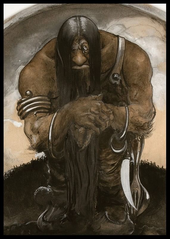 An Old Mountain Troll By John Bauer-12