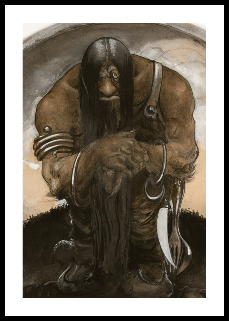 An Old Mountain Troll By John Bauer-12