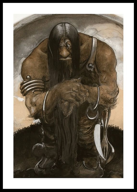An Old Mountain Troll By John Bauer-12