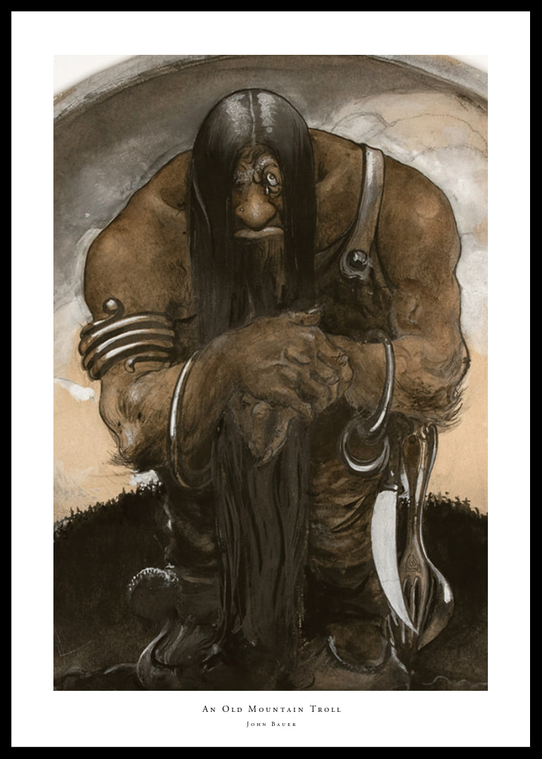 An Old Mountain Troll By John Bauer-12