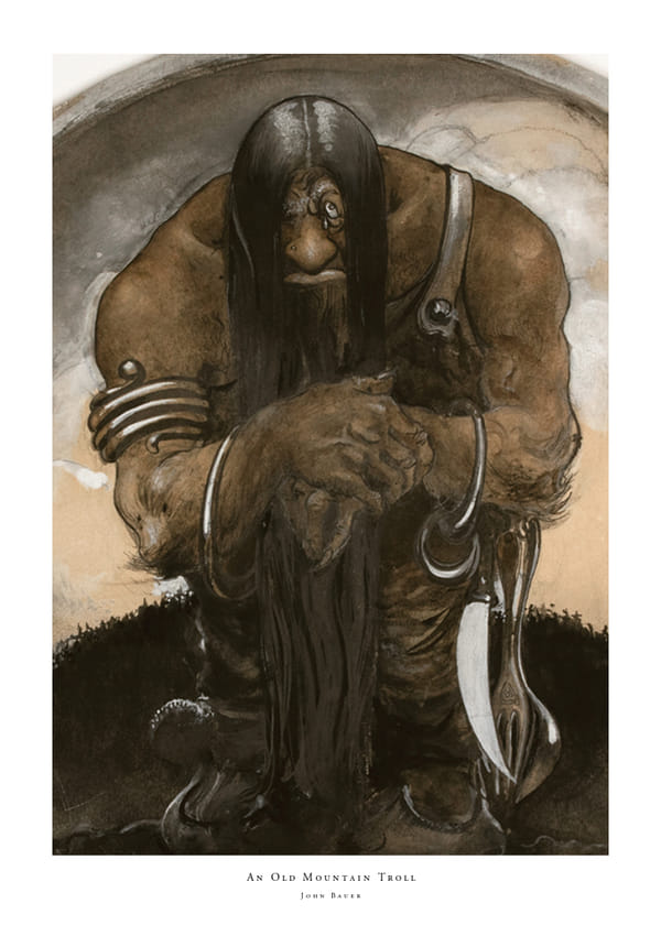 Póster An Old Mountain Troll By John Bauer