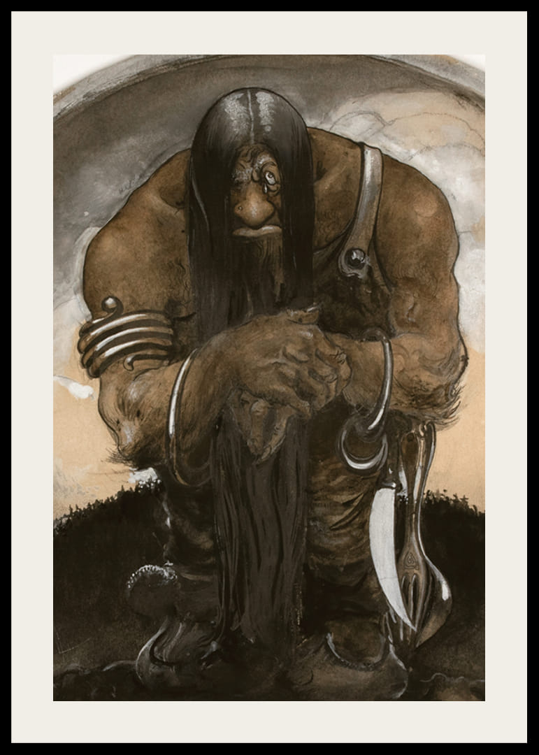 Ett gammalt bergtroll By John Bauer-12