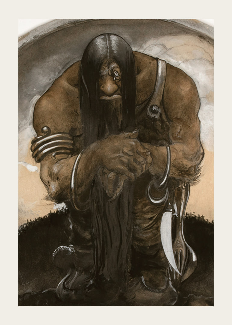 An Old Mountain Troll By John Bauer-12