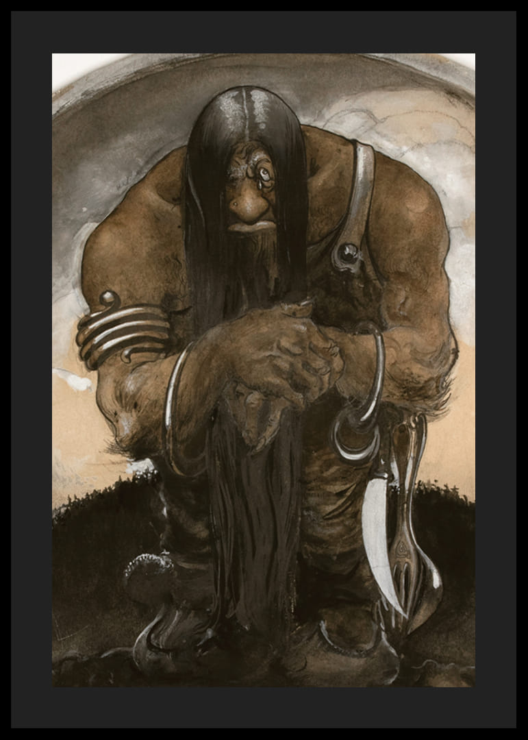 Ett gammalt bergtroll By John Bauer-12