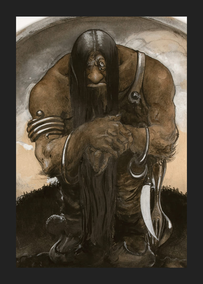 Ett gammalt bergtroll By John Bauer-12