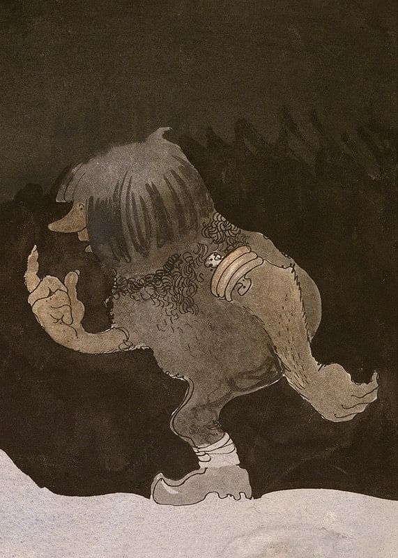 Troll on a Hike By John Bauer-12