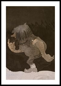Troll on a Hike By John Bauer-0