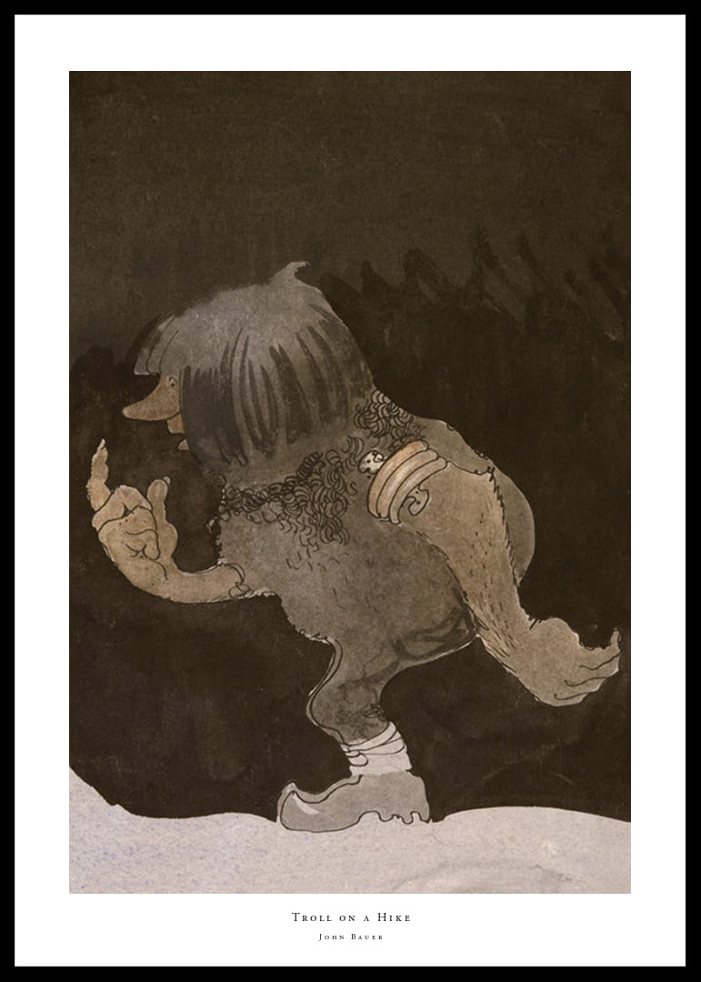 Troll on a Hike By John Bauer-12