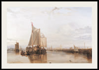 Dort Packet-Boat from Rotterdam Becalmed By William Turner-4