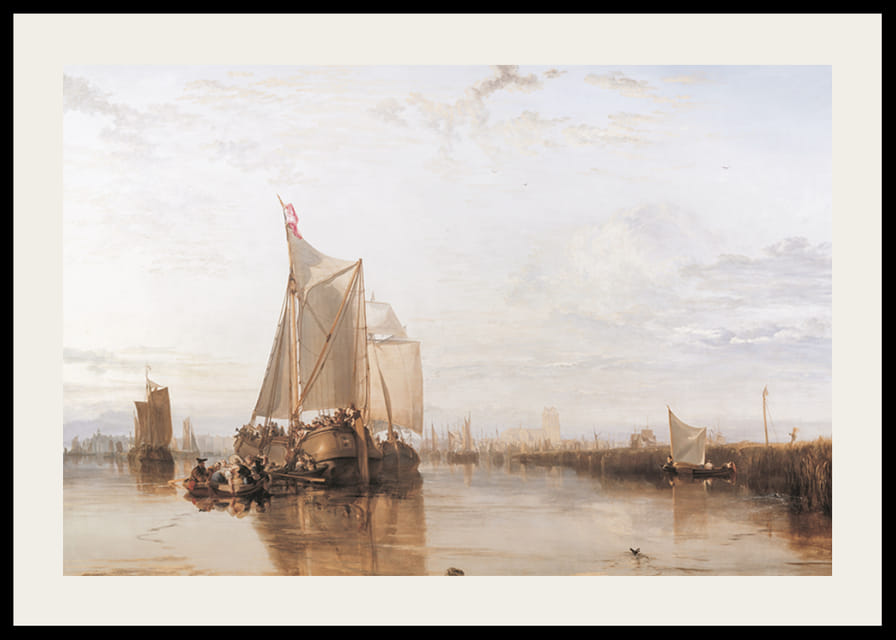 Dort Packet-Boat from Rotterdam Becalmed By William Turner-12