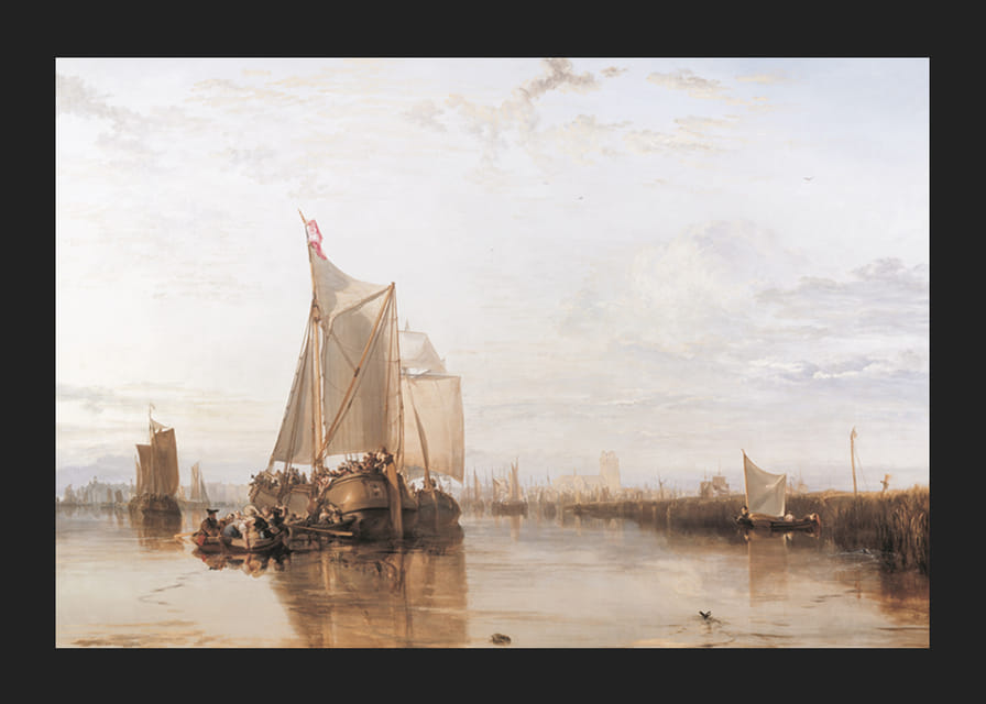 Dort Packet-Boat from Rotterdam Becalmed By William Turner-12