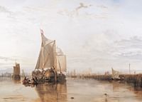 Dort Packet-Boat from Rotterdam Becalmed By William Turner-3