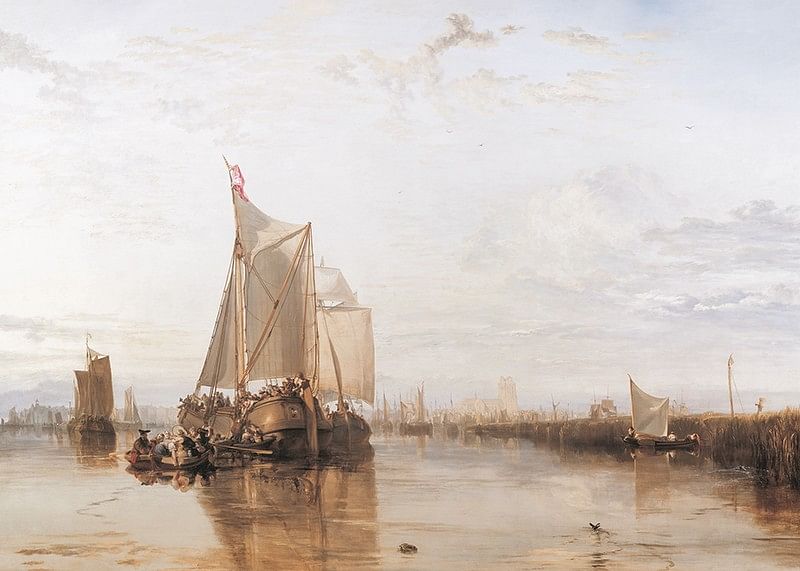 Dort Packet-Boat from Rotterdam Becalmed By William Turner-12