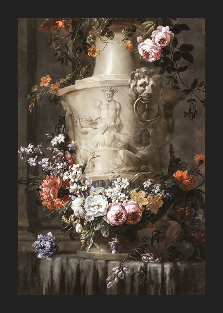 A Garland of Flowers By Jean-Baptiste Monnoyer-12