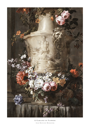 Poster A Garland of Flowers By Jean-Baptiste Monnoyer