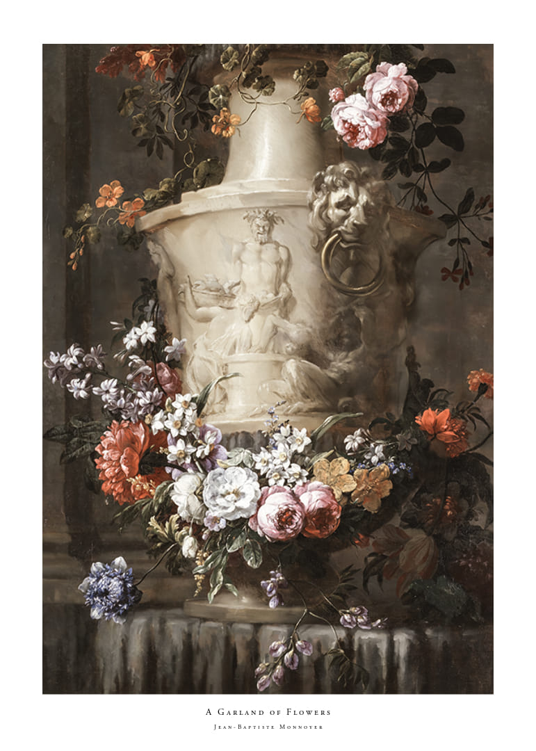 A Garland of Flowers By Jean-Baptiste Monnoyer-12