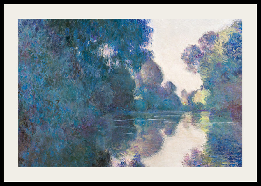 Morning on the Seine near Giverny By Claude Monet-12