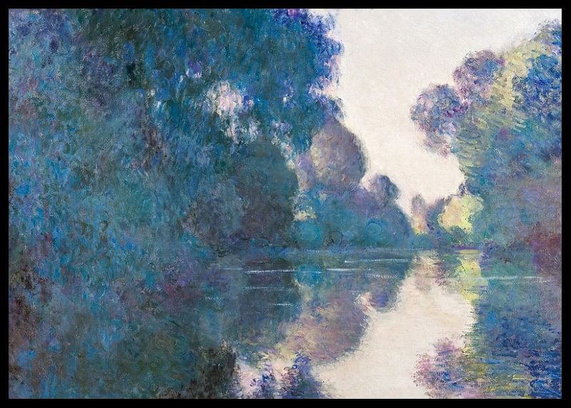 Morning on the Seine near Giverny By Claude Monet-12
