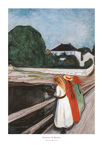 Poster Pikene på Broen By Edvard Munch