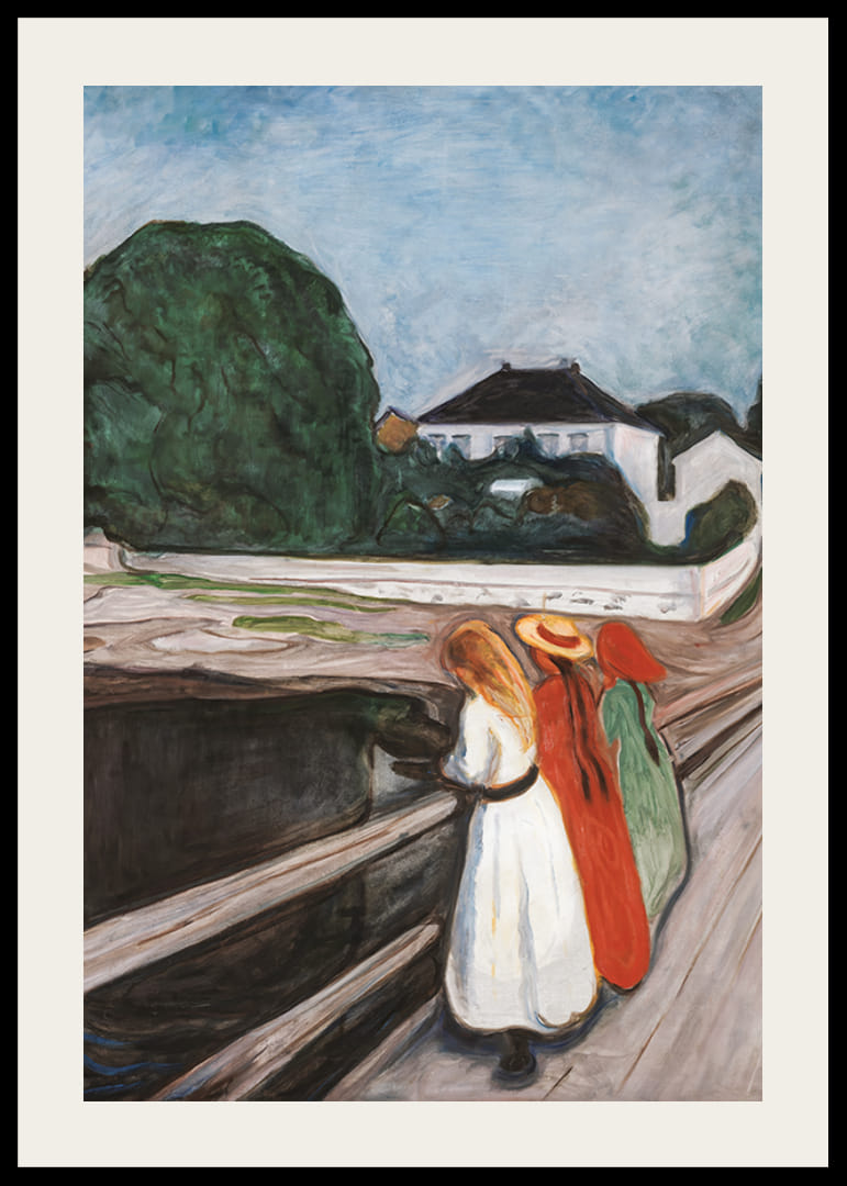 The Girls on the Bridge By Edvard Munch-12