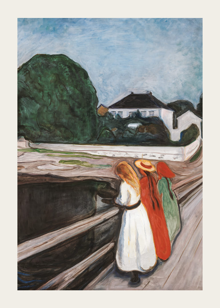 The Girls on the Bridge By Edvard Munch-12