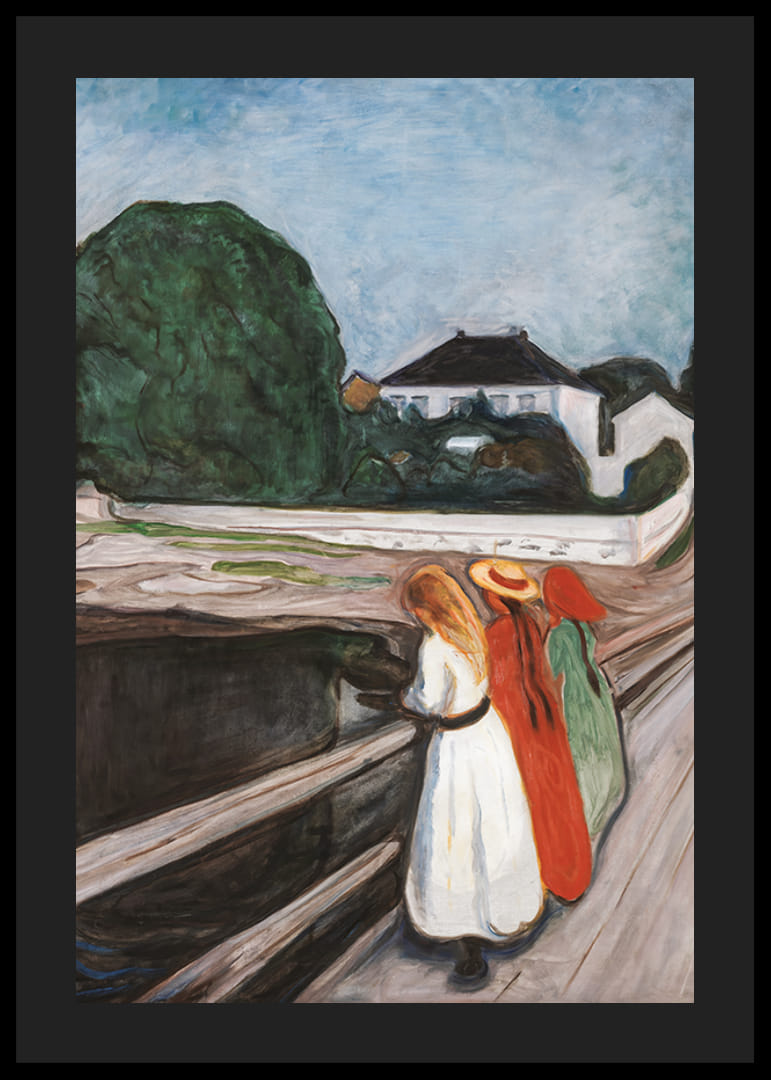 The Girls on the Bridge By Edvard Munch-12