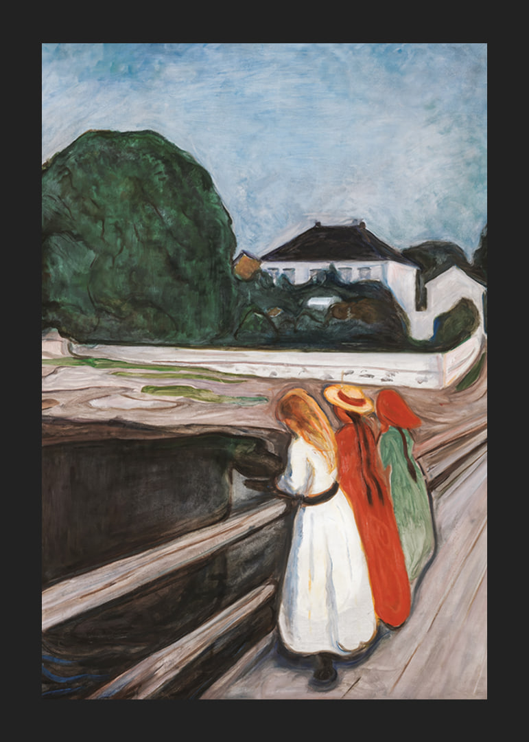 The Girls on the Bridge By Edvard Munch-12