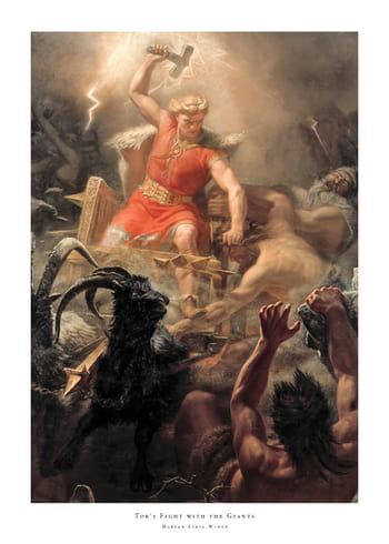 Poster Tors Strid med Jättarna By Marten Eskil Winge