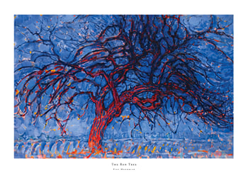 Poster The Red Tree By Piet Mondrian