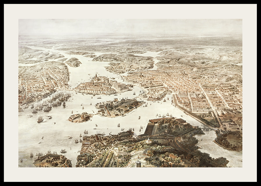 Fogelvue Over Stockholm 1860-12