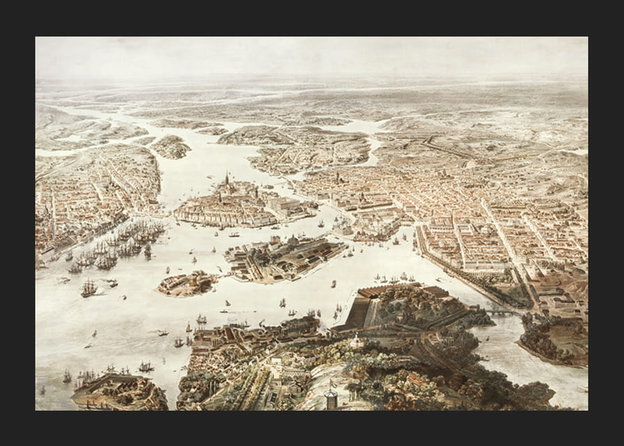 Fogelvue Over Stockholm 1860-12