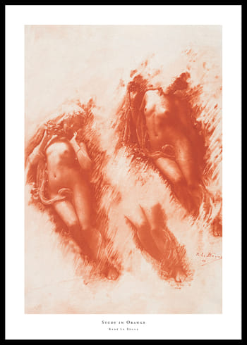 Poster Study in Orange By René Le Bègue