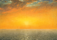 Sunset On the Sea By John Frederick Kensett-9