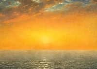 Sunset On the Sea By John Frederick Kensett-3