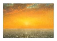 Sunset On the Sea By John Frederick Kensett-1