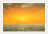 Sunset On the Sea By John Frederick Kensett-5