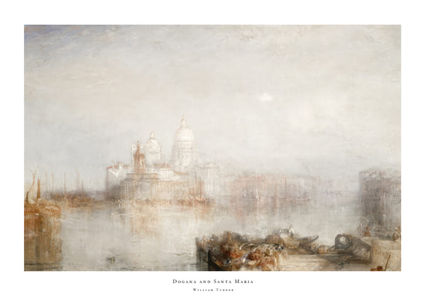 Plakatas Dogana and Santa Maria By William Turner