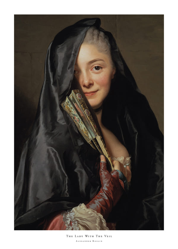 Plakatas The Lady With The Veil By Alexander Roslin