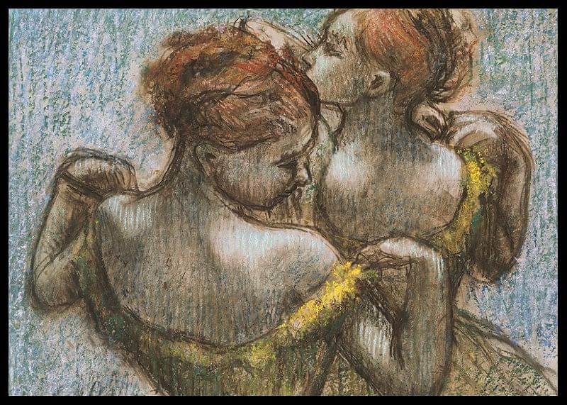 Two Dancers Half-length By Edgar Degas-12