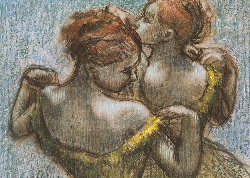 Two Dancers Half-length By Edgar Degas-12
