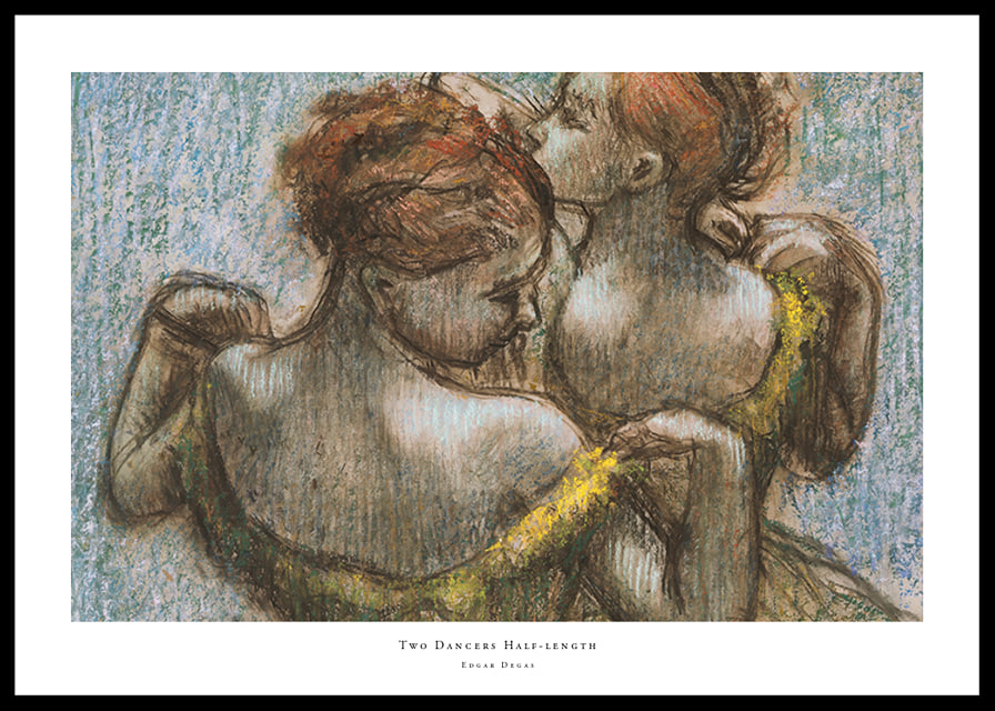 Two Dancers Half-length By Edgar Degas-12