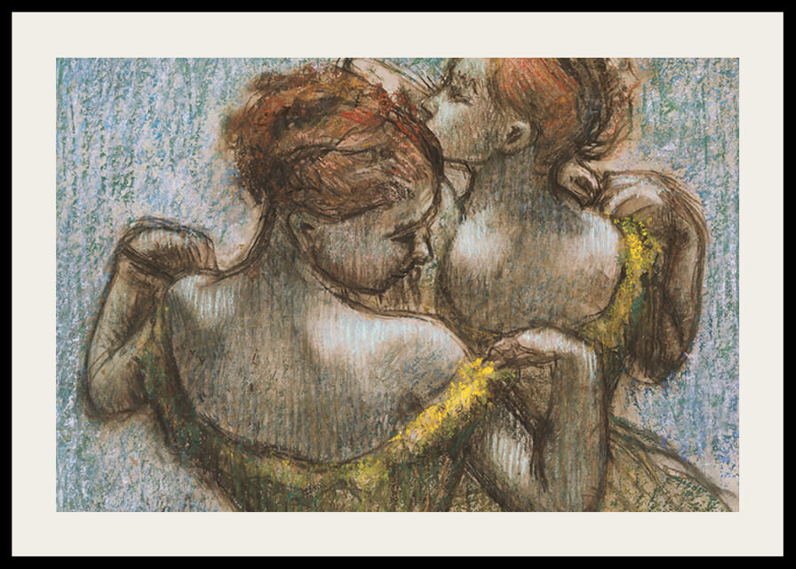 Two Dancers Half-length By Edgar Degas-12