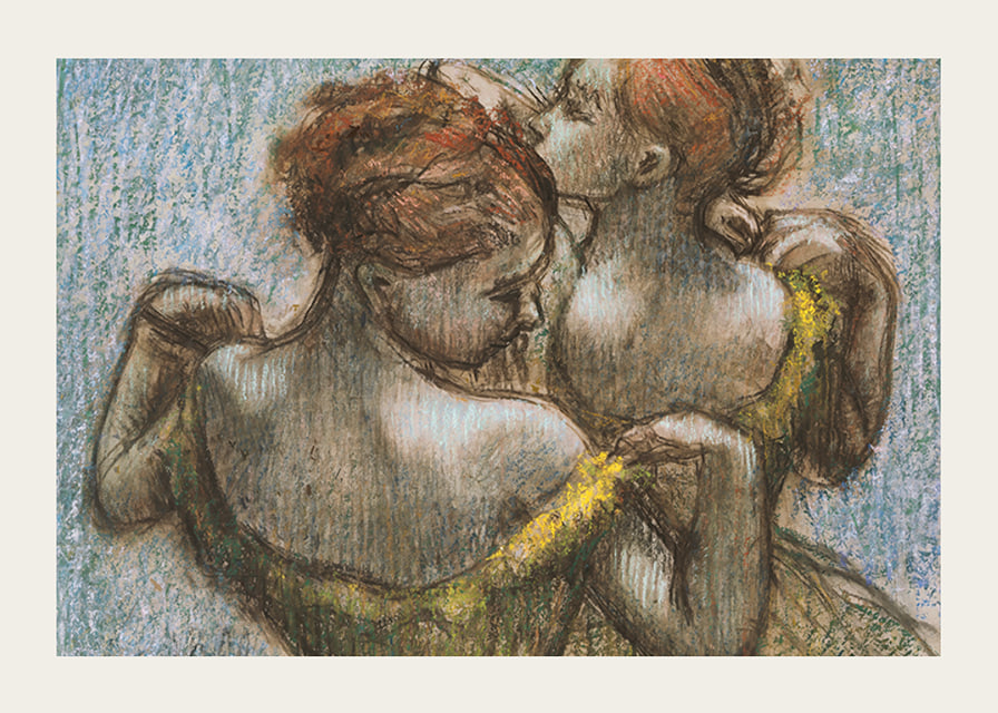 Two Dancers Half-length By Edgar Degas-12