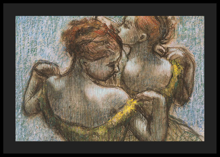 Two Dancers Half-length By Edgar Degas-12