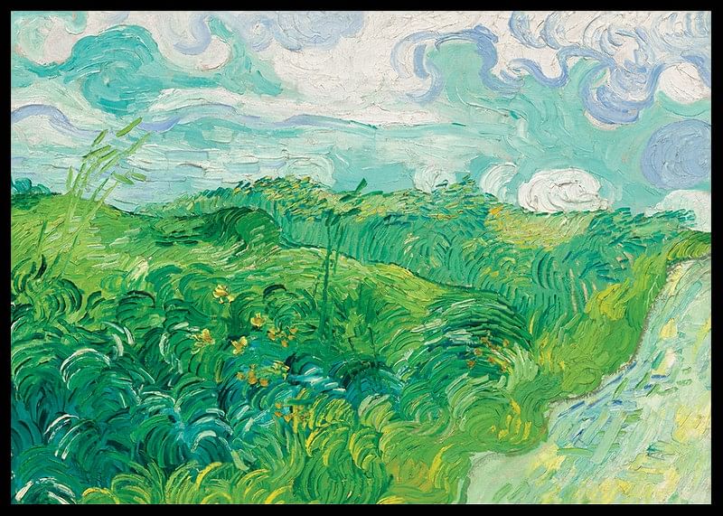 Green Wheat Fields Auvers By Vincent van Gogh-12